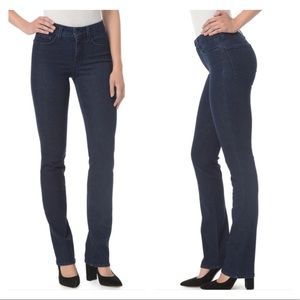 NYDJ Marilyn Straight dark wash denim jeans with pocket bling 14